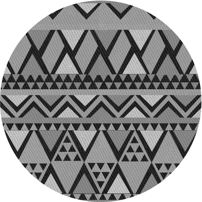 Square Patterned Black Rug, pat3029gry