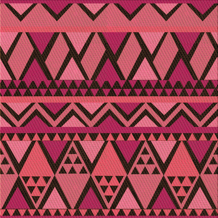 Round Patterned Cherry Red Rug, pat3029org