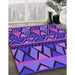 Machine Washable Transitional Bright Purple Rug in a Family Room, wshpat3029pur