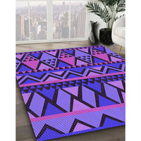 Patterned Bright Purple Rug, pat3029pur