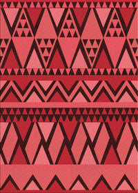 Machine Washable Transitional Red Rug, wshpat3029rd