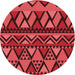 Square Patterned Red Rug, pat3029rd