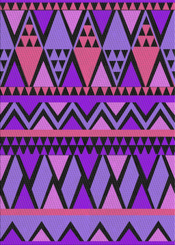 Patterned Purple Modern Rug, pat3029
