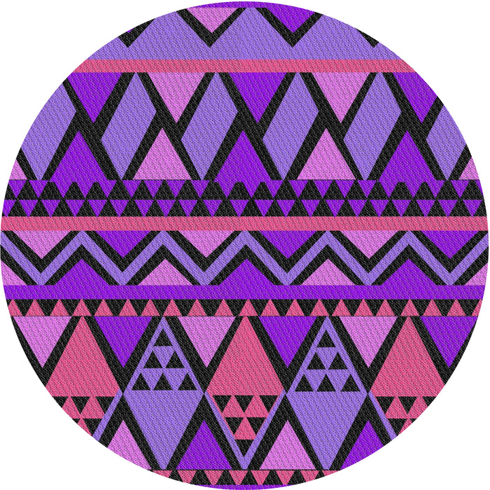 Square Machine Washable Transitional Purple Flower Purple Rug, wshpat3029