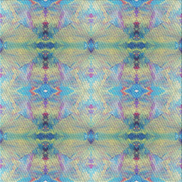 Square Patterned Grayish Turquoise Green Novelty Rug, pat302