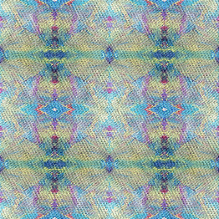 Square Patterned Grayish Turquoise Green Novelty Rug, pat302