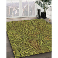 Patterned Dark Golden Brown Rug, pat303brn