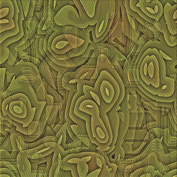 Round Patterned Dark Golden Brown Rug, pat303brn