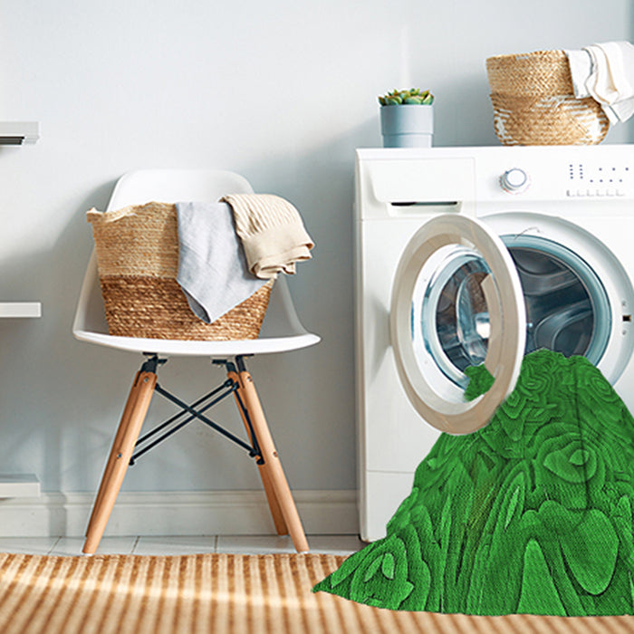 Machine Washable Transitional Green Rug in a Washing Machine, wshpat303grn