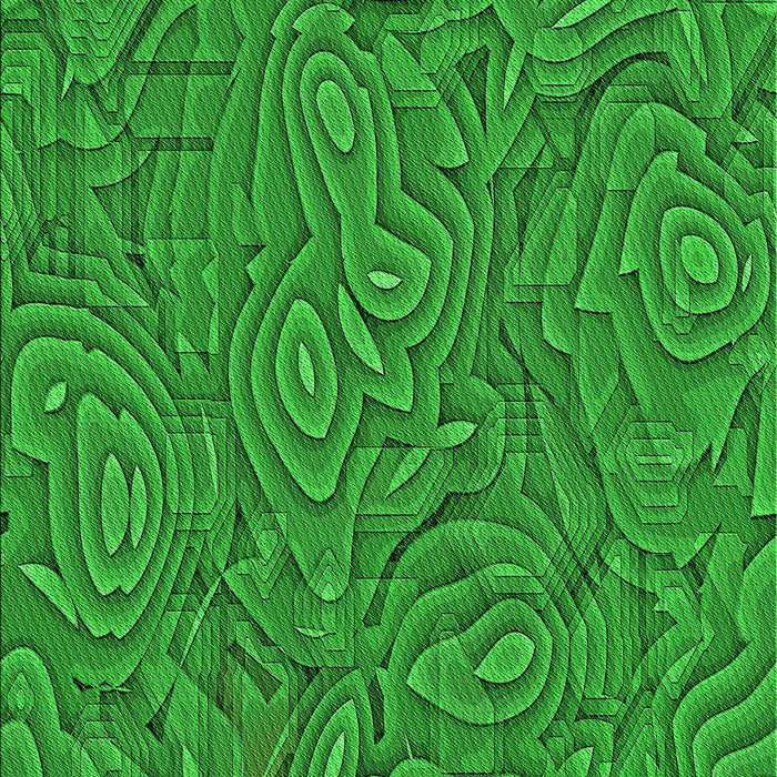 Machine Washable Transitional Green Rug, wshpat303grn