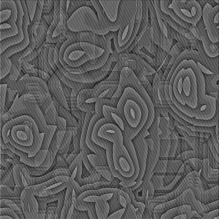 Round Patterned Platinum Gray Rug, pat303gry