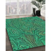 Machine Washable Transitional Spring Green Rug in a Family Room, wshpat303lblu