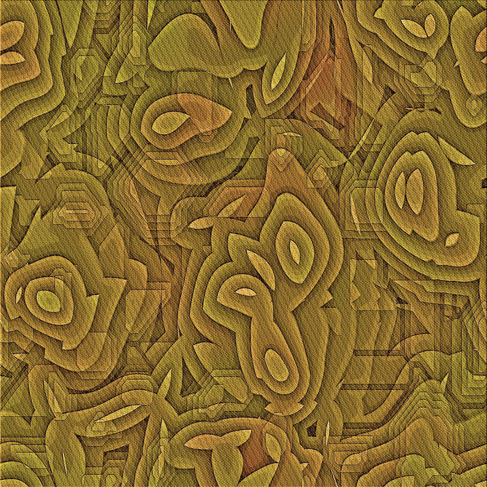 Round Patterned Dark Bronze Brown Rug, pat303org