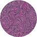 Square Patterned Orchid Purple Rug, pat303pur