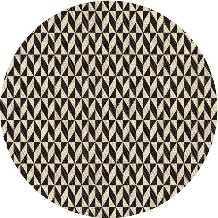 Square Patterned Midnight Gray Rug, pat3030brn