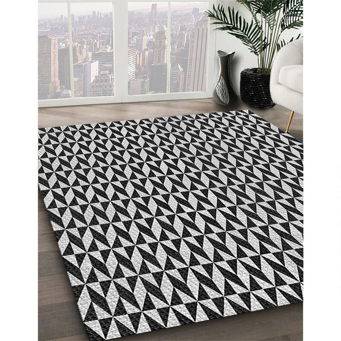 Machine Washable Transitional Midnight Gray Rug in a Family Room, wshpat3030gry
