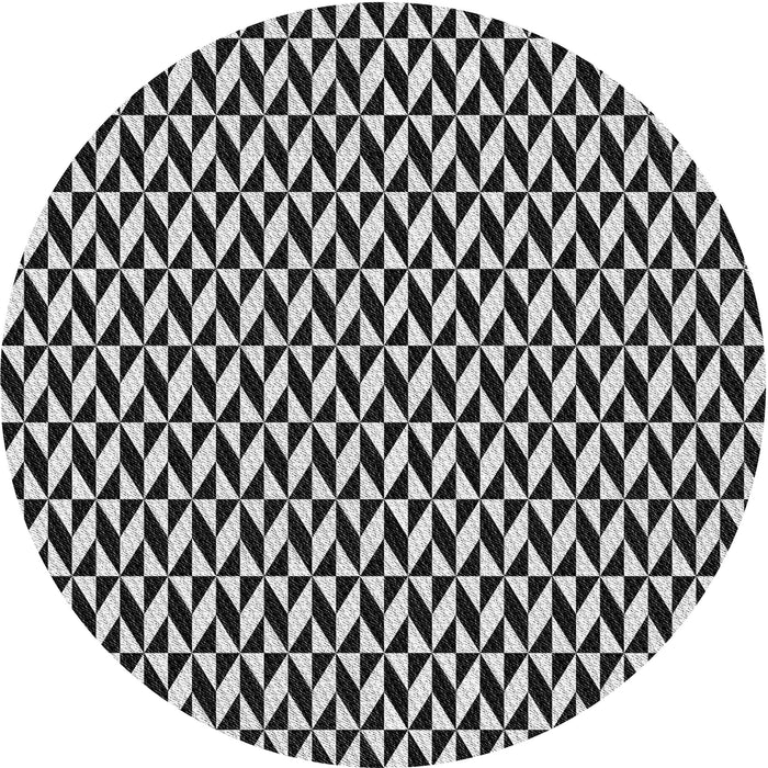 Square Patterned Midnight Gray Rug, pat3030gry