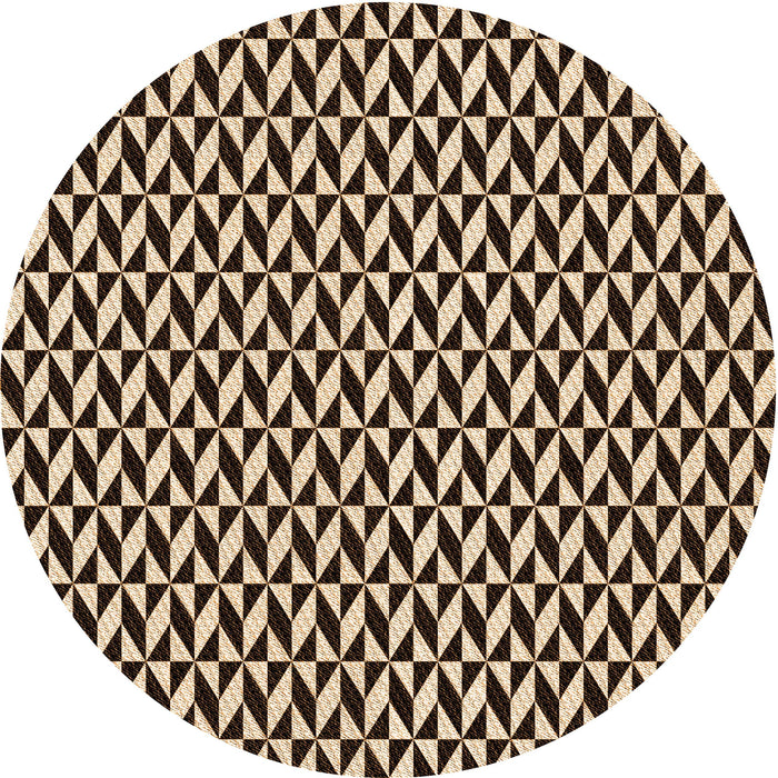 Square Patterned Black Brown Rug, pat3030org