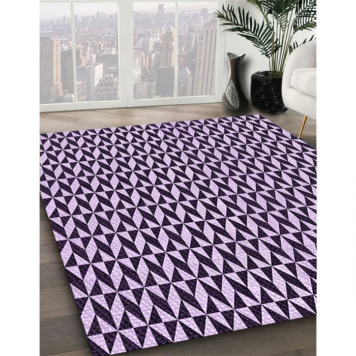 Machine Washable Transitional Dark Purple Rug in a Family Room, wshpat3030pur