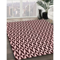 Patterned Baby Pink Rug, pat3030rd