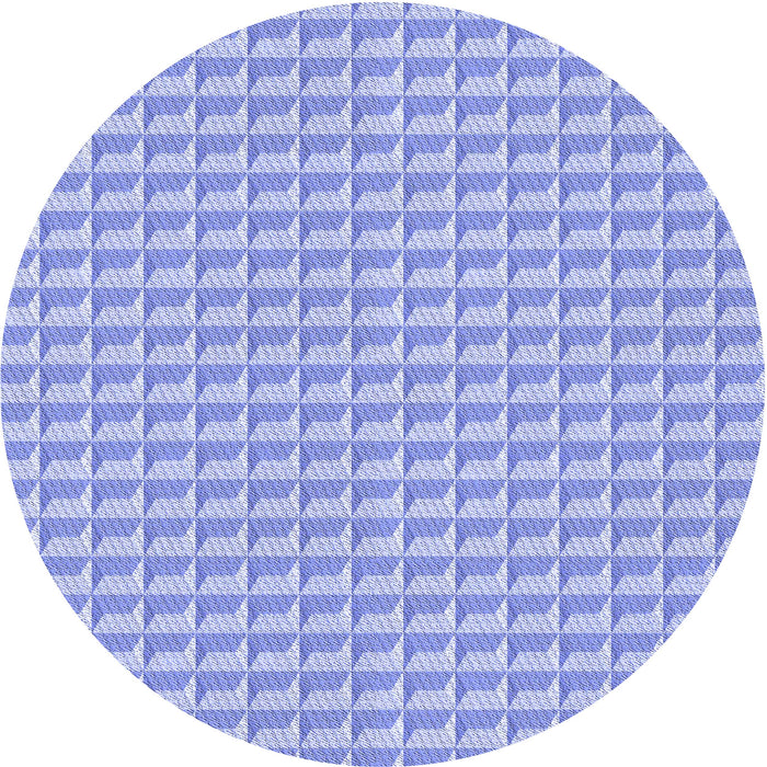 Square Patterned Light Slate Blue Rug, pat3031blu