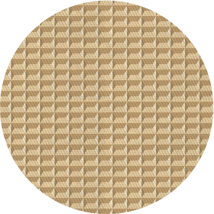 Square Patterned Cinnamon Brown Rug, pat3031brn