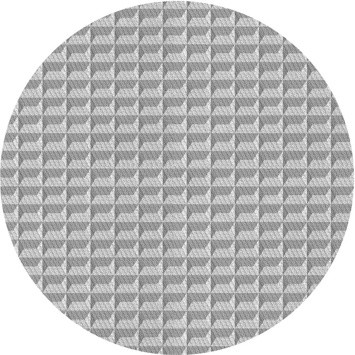 Square Patterned Platinum Silver Gray Rug, pat3031gry