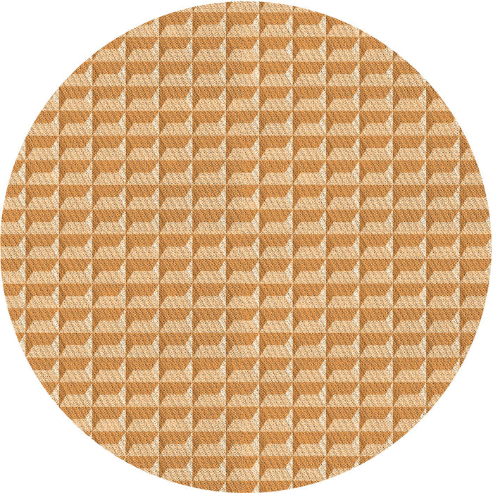 Square Machine Washable Transitional Neon Orange Rug in a Living Room, wshpat3031org