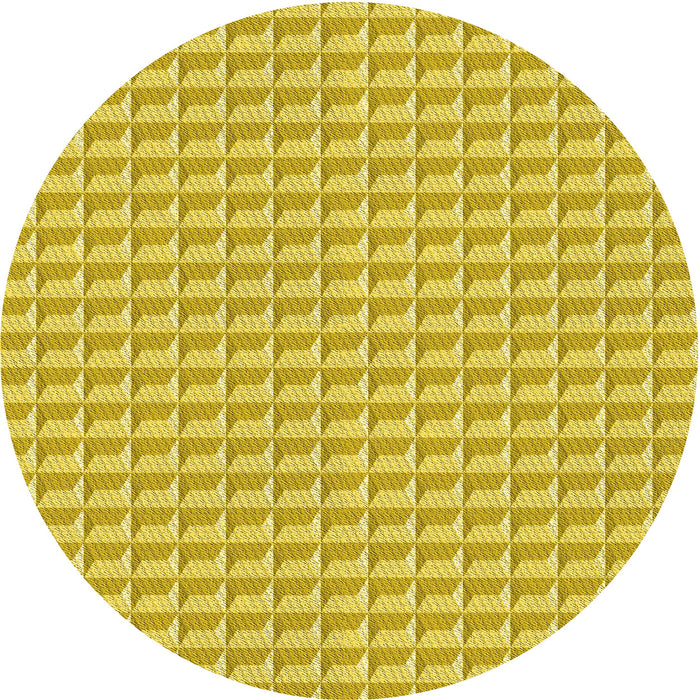 Square Machine Washable Transitional Yellow Rug in a Living Room, wshpat3031yw