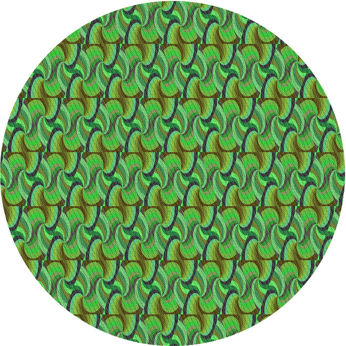 Square Patterned Seaweed Green Rug, pat3032grn