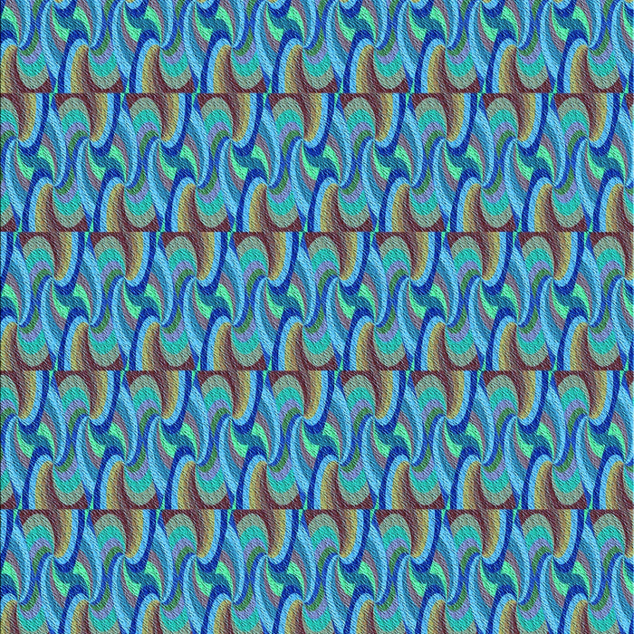 Patterned Turquoise Green Rug, pat3032lblu