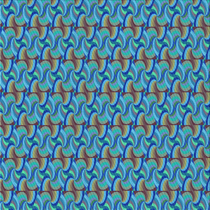 Round Patterned Turquoise Green Rug, pat3032lblu