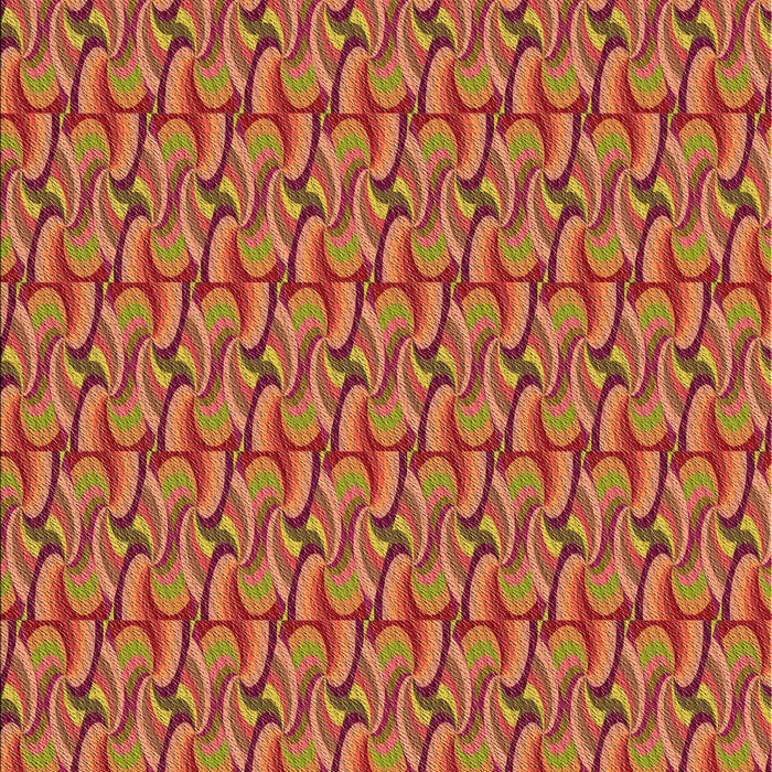 Patterned Orange Rug, pat3032org