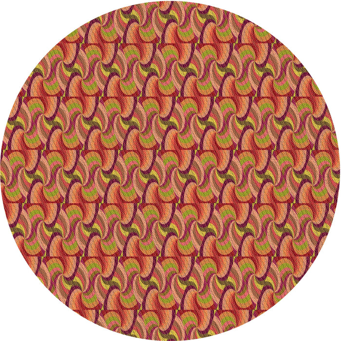 Square Machine Washable Transitional Orange Rug in a Living Room, wshpat3032org