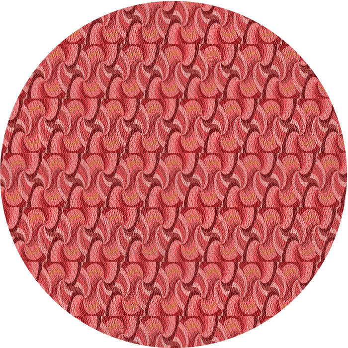 Square Patterned Red Rug, pat3032rd
