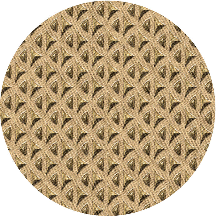 Square Patterned Yellow Orange Rug, pat3033brn