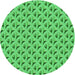 Square Patterned Neon Green Rug, pat3033grn