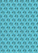 Machine Washable Transitional Bright Cyan Blue Rug, wshpat3033lblu