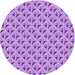 Square Patterned Violet Purple Rug, pat3033pur