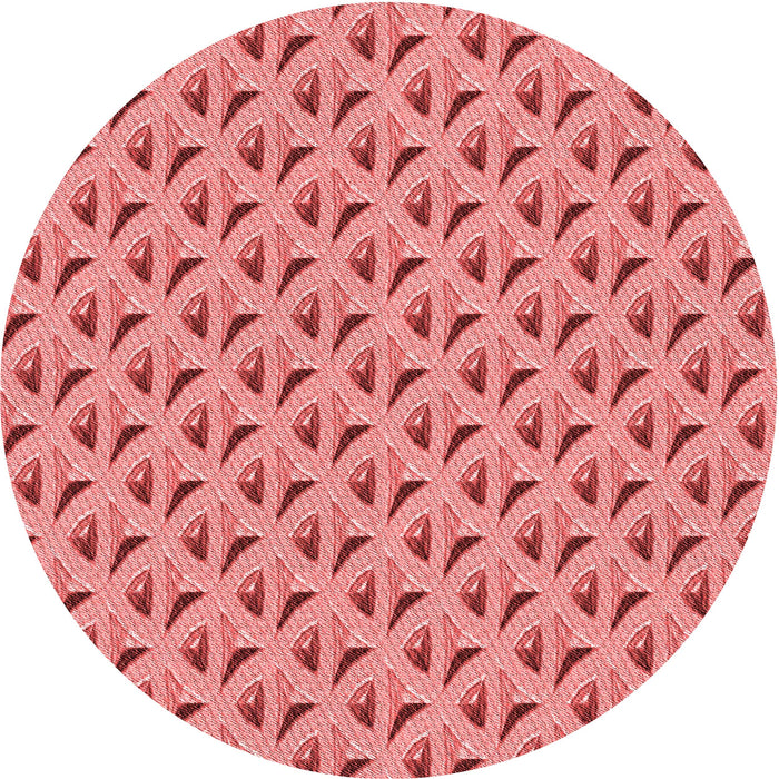 Square Patterned Light Coral Pink Rug, pat3033rd