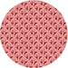 Square Patterned Light Coral Pink Rug, pat3033rd