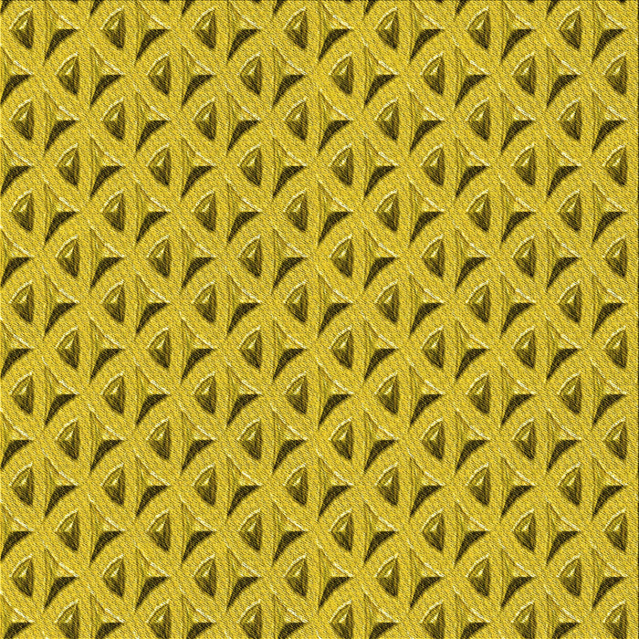 Round Machine Washable Transitional Yellow Rug, wshpat3033yw