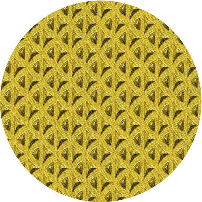 Square Patterned Yellow Rug, pat3033yw