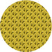 Square Patterned Yellow Rug, pat3033yw