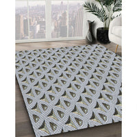 Patterned Ash Gray Novelty Rug, pat3033