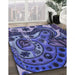 Machine Washable Transitional Blue Rug in a Family Room, wshpat3034blu