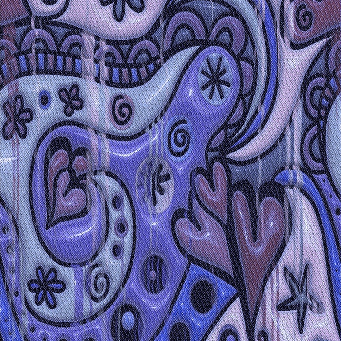 Patterned Blue Rug, pat3034blu