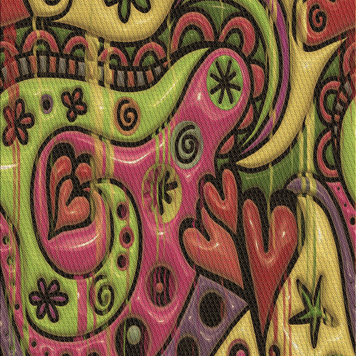 Patterned Dark Golden Brown Rug, pat3034brn