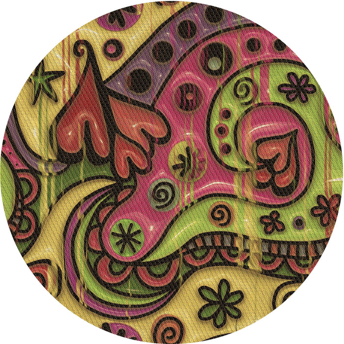 Square Patterned Dark Golden Brown Rug, pat3034brn