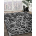 Machine Washable Transitional Dark Gray Black Rug in a Family Room, wshpat3034gry